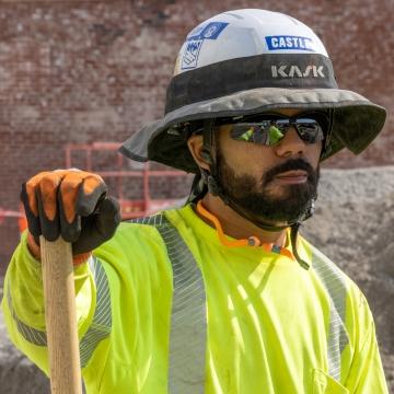 Construction worker on a jobsite.