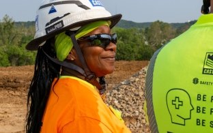 Construction workers on a jobsite.