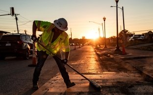 Construction worker on a jobsite.