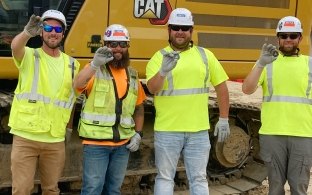 Construction workers on a jobsite.