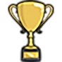 Gold award trophy